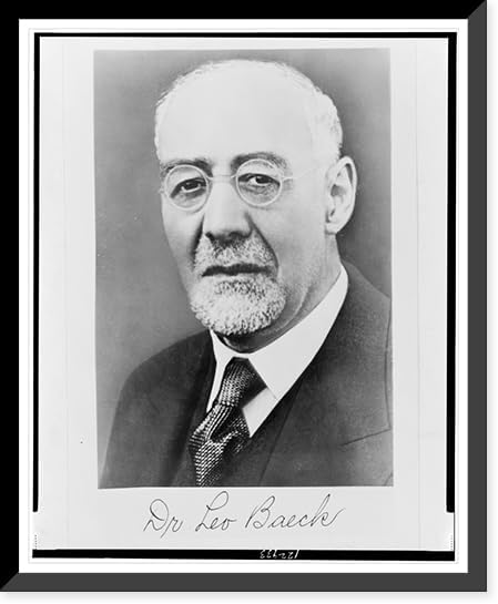 Historic Framed Print, [Dr. Leo Baeck, head-and-shoulders portrait, facing front], 17-7/8" x 21-7/8"