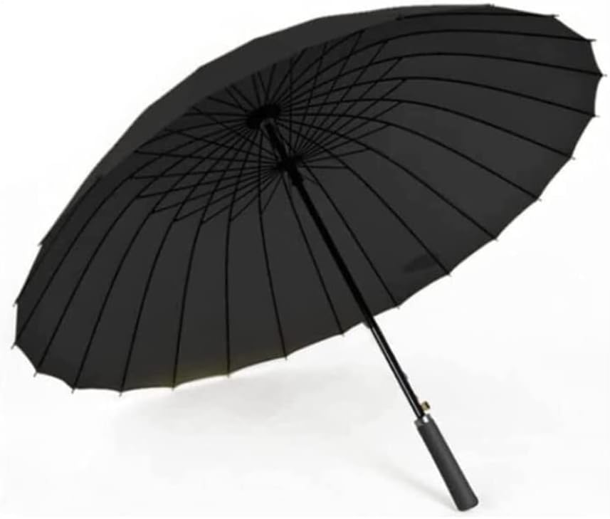 Portable Umbrella for Travel Automatic Open Canopy Golf Umbrella with Leather Handle Oversize Vented Stick Umbrella for Business Umbrella Outdoor(D)