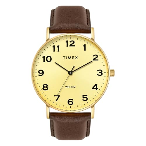 Image of TIMEX Classics Champagne Round Dial Analog Men's Watch - TWTG12203