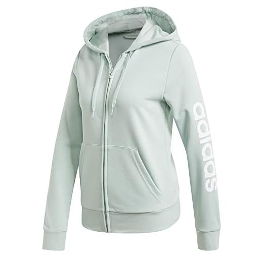 adidas dam W E Lin Fz Hd sweatshirt flerfärgad Mattor XS