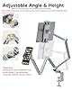 OMOTON Aluminum Tablet Stand for Desk, 360° Rotatable Tablet Holder for iPad, Adjustable Overhead Phone Mount, Phone Stand for Bed with Stable Arm Fits for all iPhone/iPad Pro/Tablets up to 12", Grey #1