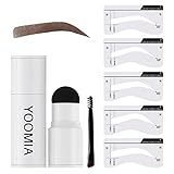YOOMIA Eyebrow Stamp Stencil Kit And One Step Brow Stamp Shaping Kit Brow Stamp Tool Kit Waterproof Brow Stamp Long Lasting With Reusable Eyebrow Stencils (Auburn)