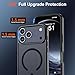 SUPFINE Magnetic for iPhone 17 Pro Case (Compatible with MagSafe)(Military Grade Drop Protection) Translucent Matte Shockproof with Anti-Fingerprint Phone Cover 2025,Black
