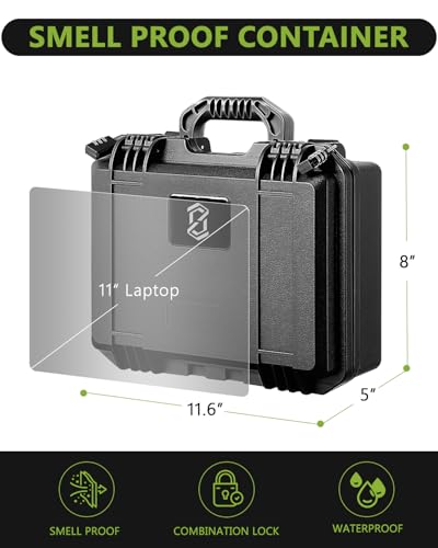 OZCHIN Smell Proof Box with Lock – Large Smell Proof Container, Waterproof & Crushproof Case for Home, Travel, and Camping, Secure Portable Odor Proof Box & Great Gift Idea - Image 4