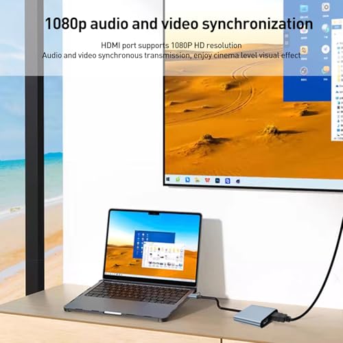 Image of HDMI Splitter Extended Display for Windows & MAC OS Dual Monitor - Multi-Monitor Display 3 Separate Screens - USB-C /A Adapter to HDMI 2.0, 4K@30Hz & 1080@60Hz