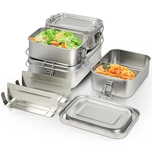 Awaiymi 4er Pack Edelstahl Bento Boxen