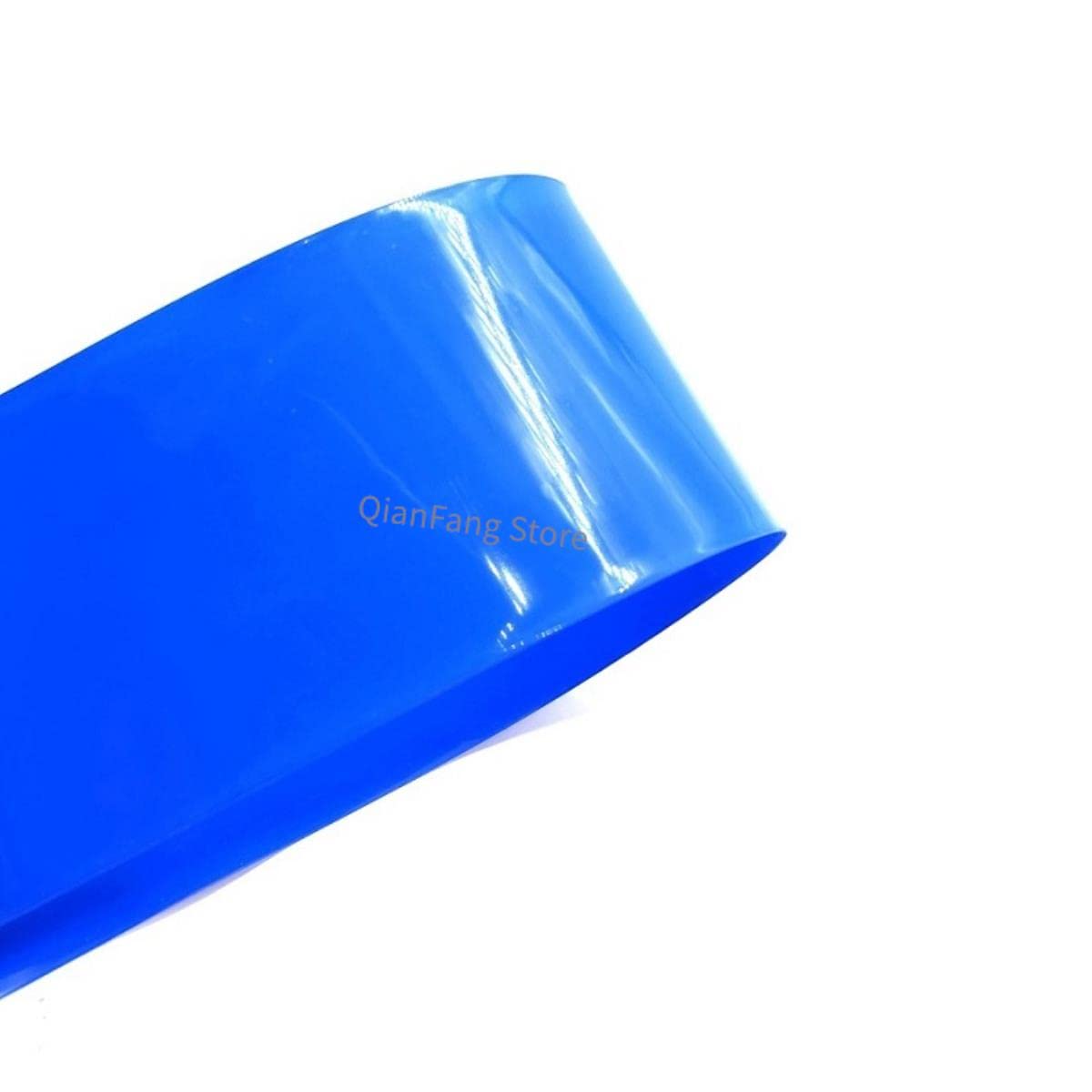 Guaina termorestringente in PVC da 2 m, 285 mm ~ 580 mm, guaina per cavo termorestringente blu nero, copertura per pellicola per batteria al litio 18650, larghezza 320 mm x 2 m