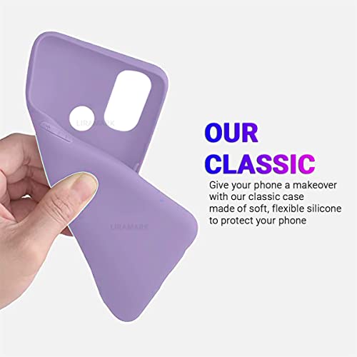Image of LIRAMARK Liquid Silicone Soft Back Cover Case for OnePlus Nord N100 5G / 1+Nord N100 (Purple)