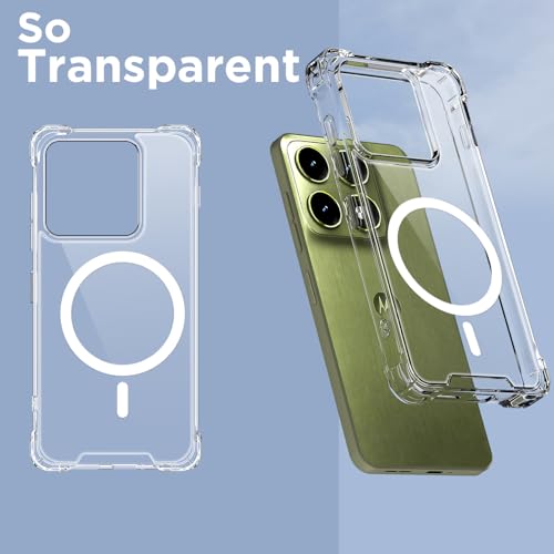 Image of Pikkme Back Cover for Motorola Moto Edge 70 Pro 5G Mag-Safe Shockproof PC + TPU | Protective Case Magnetic Support | Bumper Case (Transparent Mag-Safe)