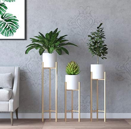 Nucast Decor® Set of 3 Metal Indoor Modern and Latest Plant Stand with Planter Pot (White) (B08WPZL5F9) Amazon Price History, Amazon Price Tracker
