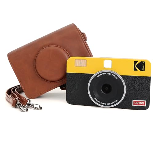 Funda PU para Kodak Mini Shot 2 Retro Marrón miniatura 1