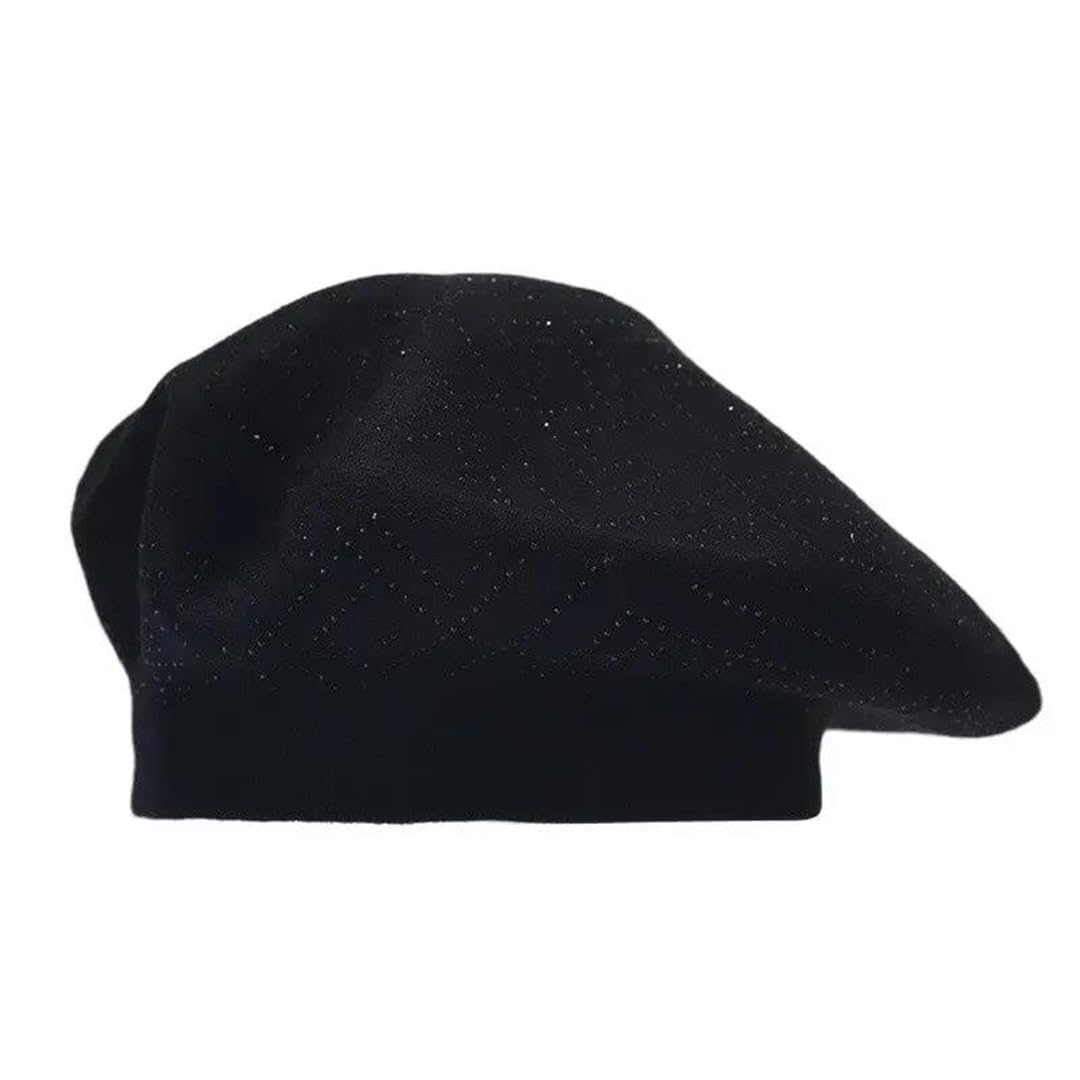 Cappello ottagonale da donna e ragazza in cotone caldo con fibbia