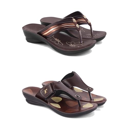Image of Women's Comfortable Sandal,Casual Lightweight Sandal for Everyday Wear |(2-COMBO)-1955-1963