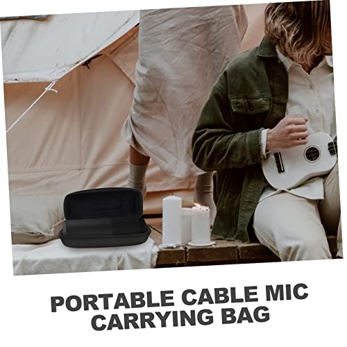 Small Microphone Microphone Bag Portable Mic Portable Mic Pouch Outdoor Mic Pouch Audio Black Pu Stand Bag Mic Storage Bag Pu Microphone Bag Electronic Keyboard #TOP6