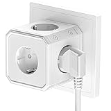 【Hohe Leistung】Mit einer Spannung von 250V und einer Belastbarkeit von 16A ist diese Mehrfachsteckdose ein zuverlässiger Partner für all Ihre elektronischen Geräte.