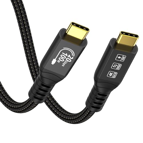 Image of USB C Cable 3.2 Gen 2 20Gbps, Type C 4K@60Hz UHD Video 5A /240W PD3.1 QC4.0 Fast Charge Cord with E-Marker Compatible with Thunderbolt 3 /4 MacBook Pro Pixel Dell Monitor etc (USB C 20G 100W 5M)