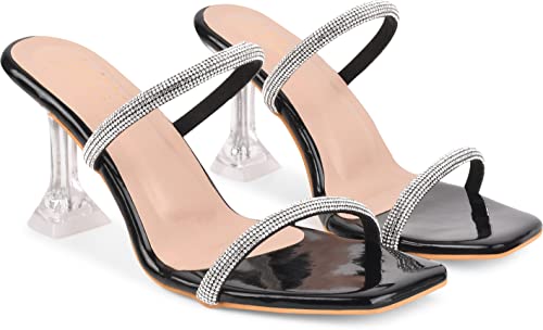 Image of JM LOOKS Women Slim Solid Comfortable Sole Kitten Heel Sandals For Womens & Girls IRF-108-X