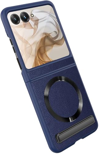 KOOLRIVER�EMoto Razr 50/50s �P�[�X �ϏՌ� �J�o�[ PC+PU���U�[ �܂肽���݌^ �}�O�l�b�g�z�� �V���v�� �ی�P�[�X[Moto Razr 50/50s(�u���[)]