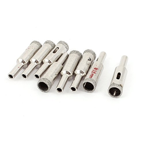 Juego de 8 Brocas de Diamante 12 mm para Vidrio