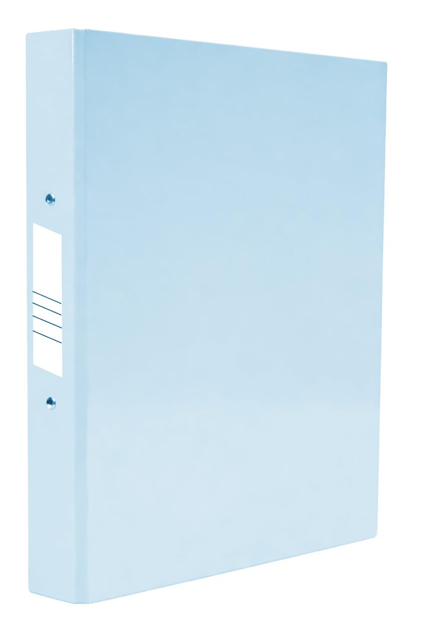 Nobel A4 Ring Binder 2-O Ring Pastel Colour Made in Britain (Pastel Blue)