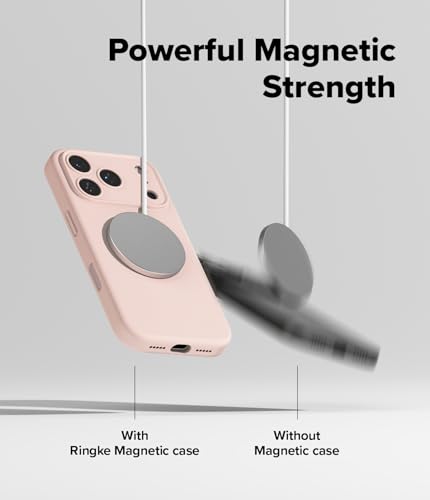 Étui iPhone 17 Pro Max silicone magnétique fin rose anti-rayures - 5