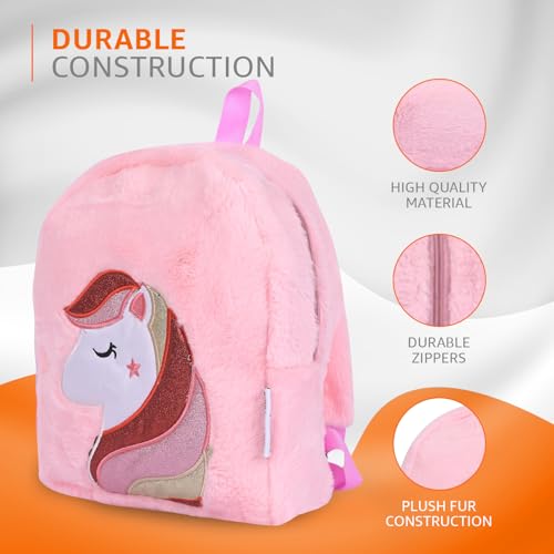 Amazon Basics Kids Character Fur Bag | Plush Soft Fur | Adjustable Shoulder Straps | Ideal for School, Picnic, Play (Faux Fur) Amazon Basics Kids Character Fur Bag | Plush Soft Fur | Adjustable Shoulder Straps | Ideal for School, Picnic, Play (Faux Fur)