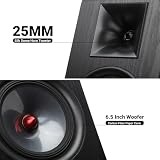 AIYIMA P600 Pasywne Głośniki Podstawkowe 6,5 Cala, 2-Drożne HiFi, 2×50W RMS (120W Peak), MDF, 30Hz–20kHz, Głośniki Stereo do Wzmacniacza, Kina Domowego i Home Audio