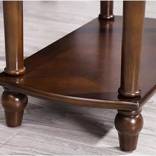 Table d'appoint en bois massif idéale près du fauteuil avec étagère