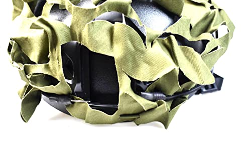 Breathable Mesh Camo Camouflage Tactical Helmet Cover Outdoor Airsoft Paintball Tactical Military Gear Combat Fast Helmet Cover In Size M/L (Net Green) #TOP3