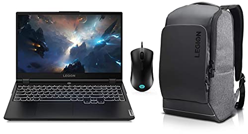 Image of Lenovo Legion 5 10th Gen Intel i5 15.6 inchFHD IPS Gaming Laptop(8GB /1TB HDD /256GB SSD /Win /120 Hz /GTX 1650Ti 4GB GDDR6 /2.3Kg)82AU00KGIN +Legion Customizable RGB Gaming Mouse 8K DPI & 15.6 inch Gaming Backpack
