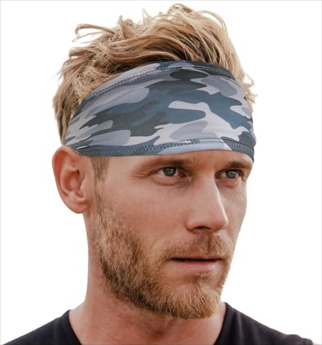 Image of Tough Headwear Mens Headband | Sweat Headbands for Men Women Working Out Running Sports - Athletic Sweat Band Exercise