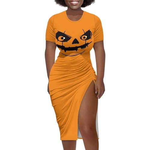 Image of Short Sleeve Dress for Women,Sexy Bodycon Dress,Plus Size Slit Dress,String Design s-4xl