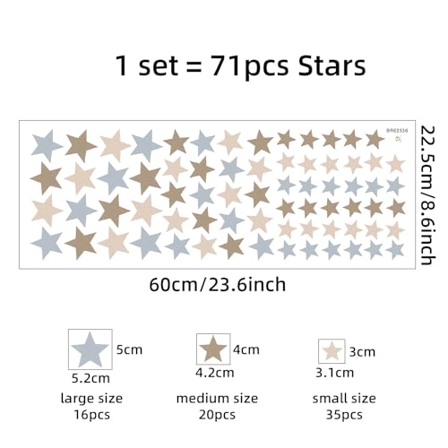 Vinilo decorativo sacinora Estrellas Marrón Gris miniatura 5