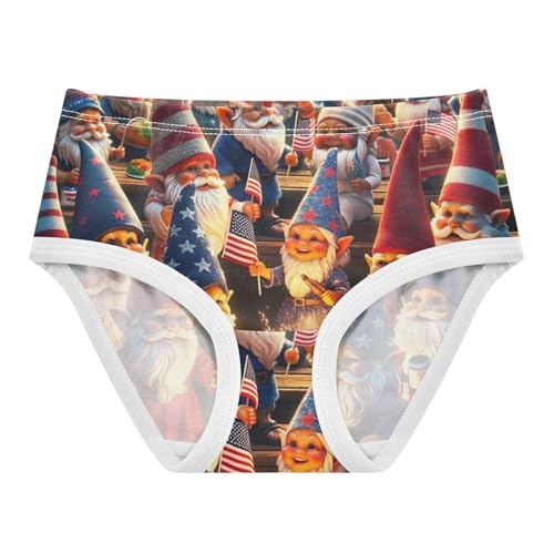 Cotton Girls Underwear Toddler USA 4th July Party Gnomes Panties for Girl Personalized Kids Undies Briefs 2t
