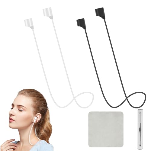 HOTUT Anti Verlust Ohrhörer Schlüsselband, 2 Stück Magnetic Kopfhörer Lanyard Strap Zubehör Kompatibel mit AirPods, Halteband aus weichem Silikon für Laufen, Fitness
