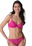 Lovable Reggiseno a Balconcino con Ferretto e Coppe in Tulle Non Imbottite - Sensualità e Sostegno - Petal Lace Donna, Fucsia 34C - 3C