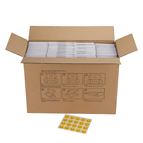 Image of RLAVBL 12x9x4 Inches Shipping Boxes Set of 20, White Corrugated Cardboard Box, Mailer Boxes for Small Business