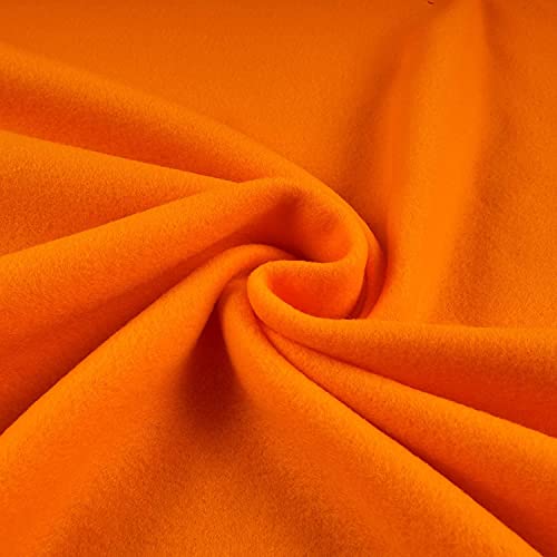 Premium Polar Fleece Solid Fabric by The Yard - Cozy Red Fleece with Black Paws - Anti-Pill Winter Essential