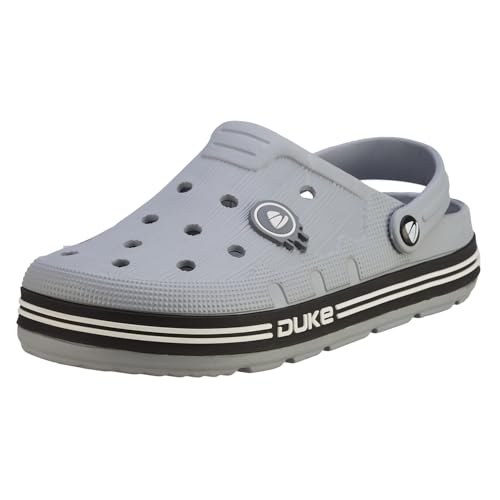 Duke Men Brand Logo Textured Clogs Grey (B0D9QVYN6Q) Amazon Price History, Amazon Price Tracker