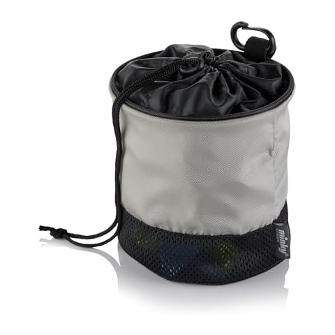 Minky Premium Drawstring Peg Bag, Grey/Blue/Silver Cover