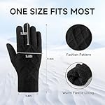 Braventure Winter Gloves Beanie Hat Set: Warm Knit Fleece Lined Touchscreen Gloves Hat Set Gifts for Men and Women - Image 2