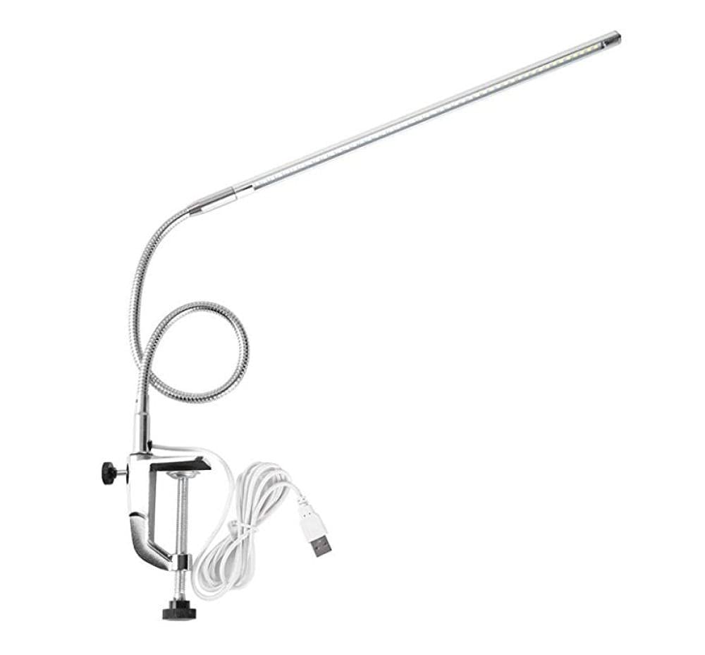 Luci A Clip Lampada Pinza Luce Da Lettura Luce Da Lettura Clip Beauty Manicure Clip Led Desk Lampada Da Tavolo Manicure Beauty Eyelash Tattoo Lamp Fashion Tattoo Lampada Di Bellezza-Interruttore Bianc
