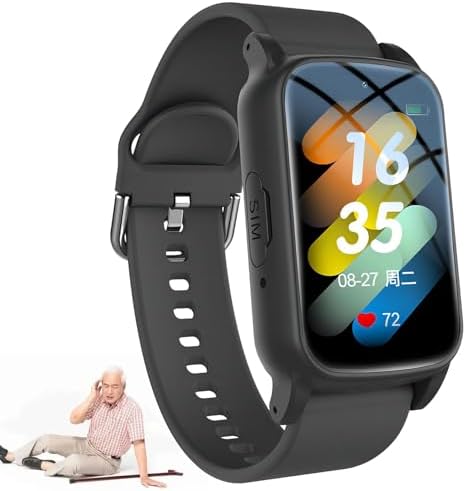 Fall Detector for Elderly, Emergency Watch with GPS, SOS Button, ...