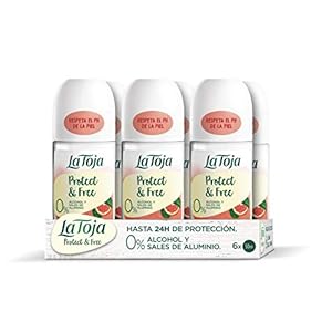 La Toja Protect & Free- Desodorante Roll-On Pomelo Y Frambuesa, Ingredientes Naturales y Fórmulas Veganas, Sin Alcohol…