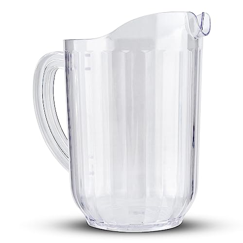 HOMESHOPA Plastic Pitcher, Clear Plastic Reusable Water Jug, 1.8 Litre Durable Multi-Use Cocktail Pitchers, Great for Picnics, BBQ’s, Poolside, Camping & Everyday Indoor Or Outdoor Use (Pack of 1)