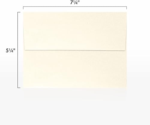 Miniatura 3 de LUXPaper Sobres de invitación A7 Despegar y prensar 5 14 pulgadas x 7 14 pulgadas champán metálico Texto de 80 libras 50 unidades