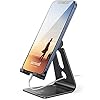 Lamicall Adjustable Cell Phone Stand, Desk Phone Holder, Cradle, Dock, Compatible with iPhone 16, 15, 14, Plus, Pro, Pro Max, 13 12 X XS,4-8″ Phones, Office Accessories, All Android Smartphone, Black