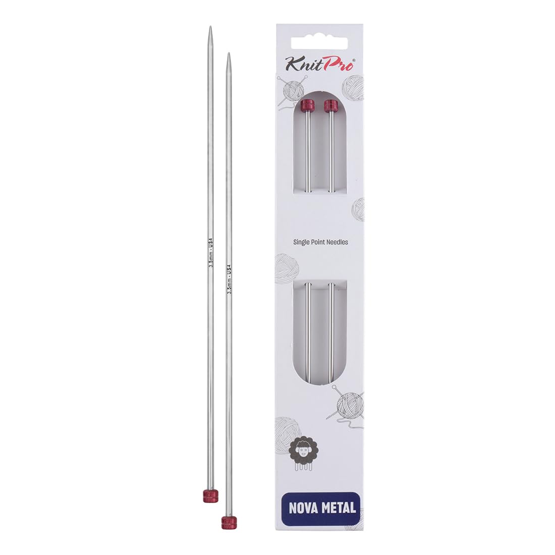 KnitPro Nova Single Pointed Needles 10" (25cm) | 3.50mm