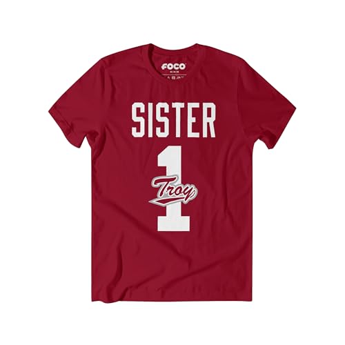 FOCO Troy Trojans NCAA Womens Number 1 Sister T-Shirt - Cardinal - S