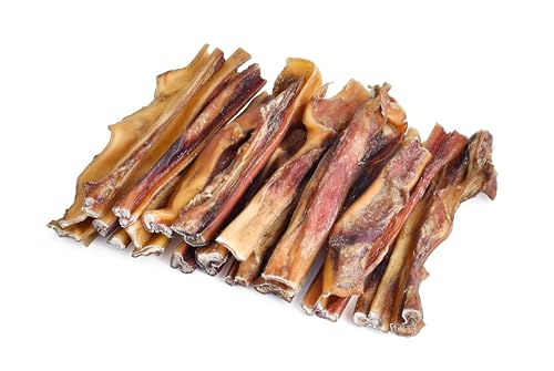 Kaureks Natur Hundeleckerlies, Rinderkopfhaut Sticks mit Fleisch 500g ca. 15 cm Kopfhaut Stangen für Hunde, wie schweineohren